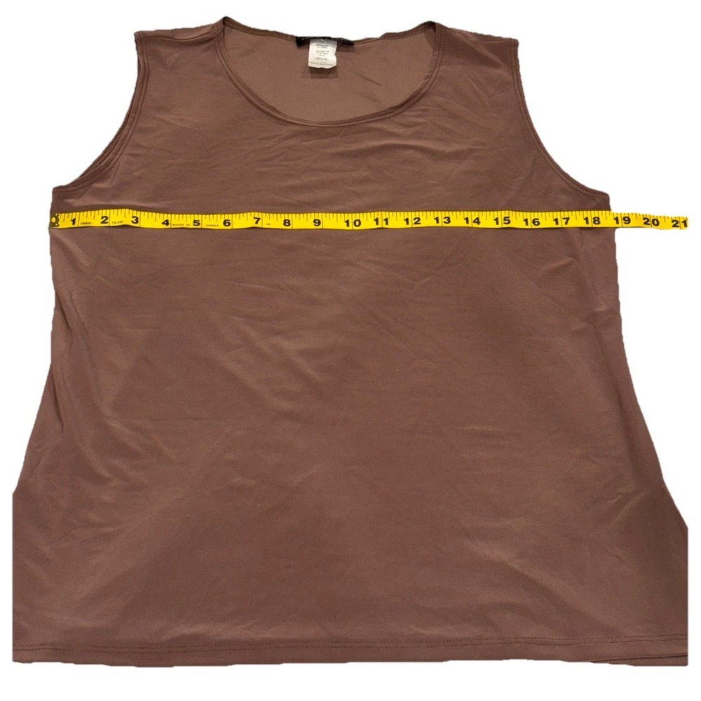 NWT Sleeveless Tank Top by Sea & Anchor Size Small Brown Stretch Made in USA - Picture 4 of 8